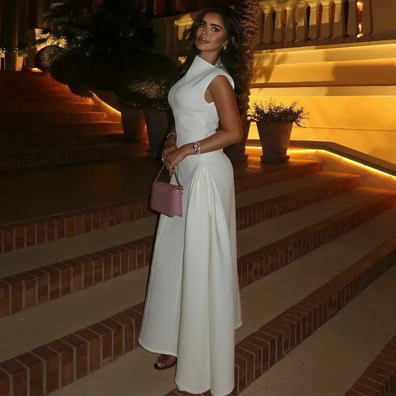 Evening Dress Dresses 2026 Woman Vestidos A-line Women's Clothing Solid Color Sleeveless Party Prom Banquet Temperament Elegant
